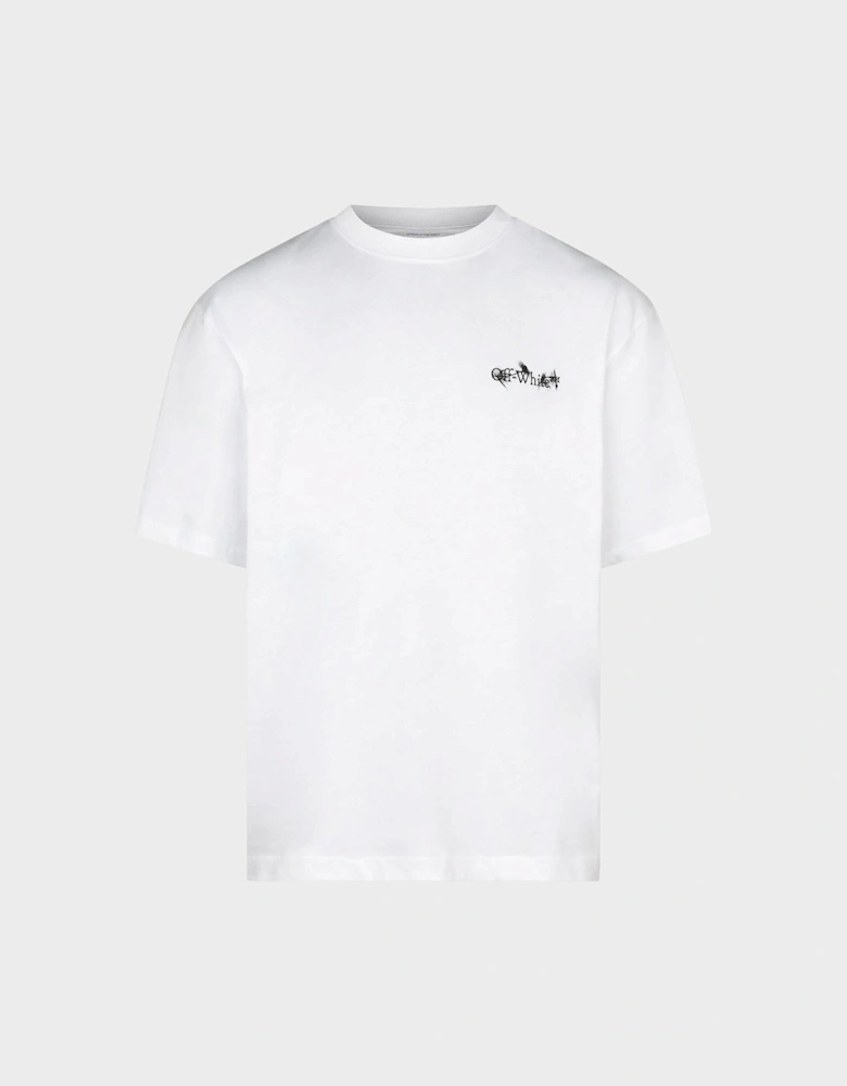 Flower Arrow Skate Short Sleeve T Shirt White