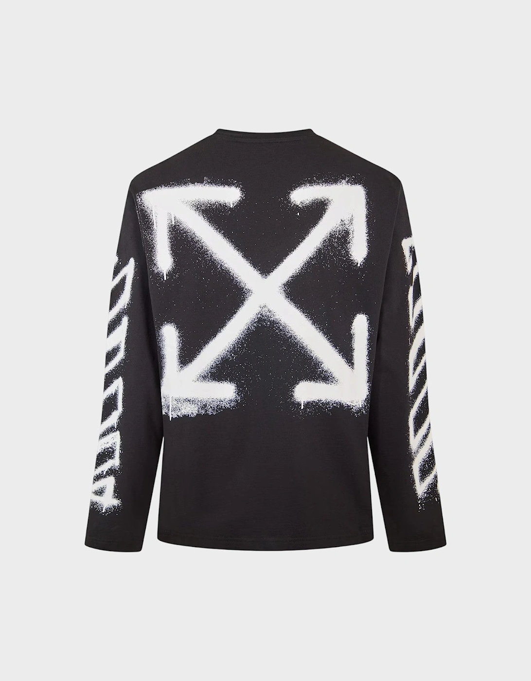 Spray Arrow Long Sleeve T Shirt Black