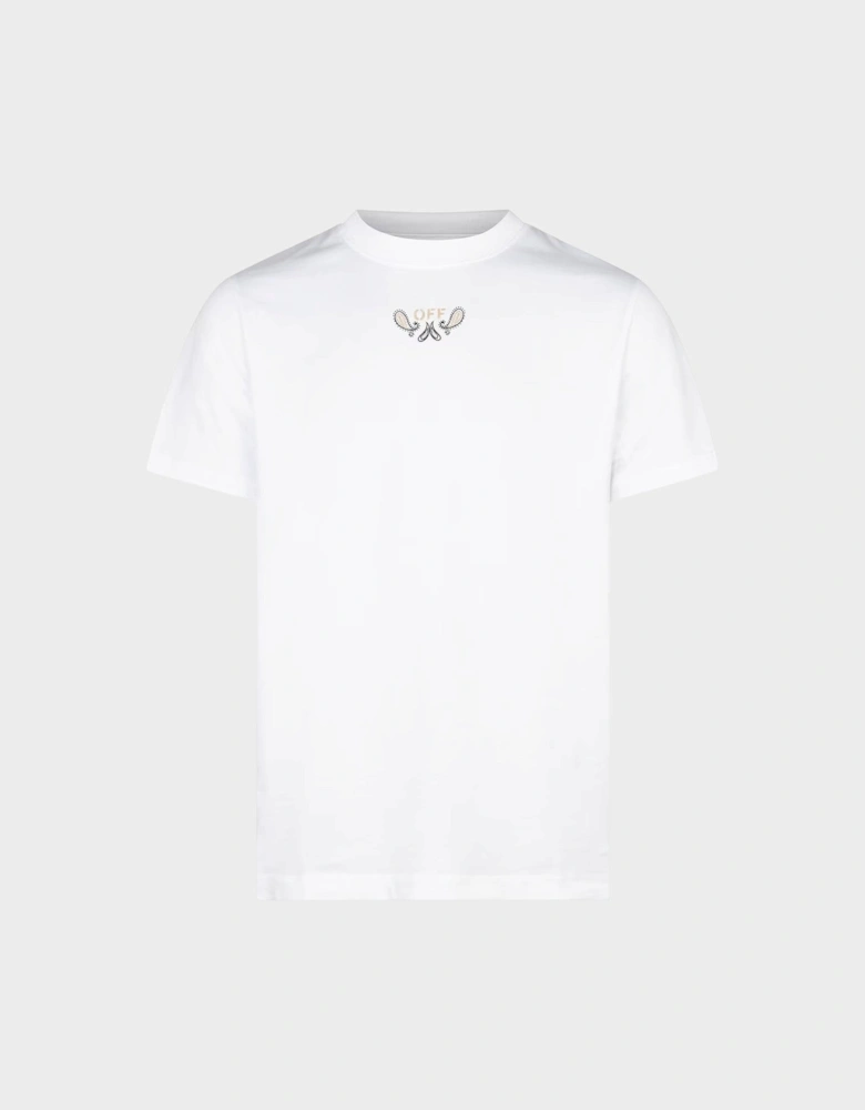 Bandana Arrow Slim-Fit Cotton T-Shirt White