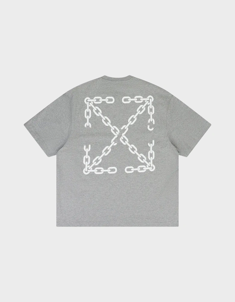 Chain Arrow Skate Fit T Shirt Heather Grey