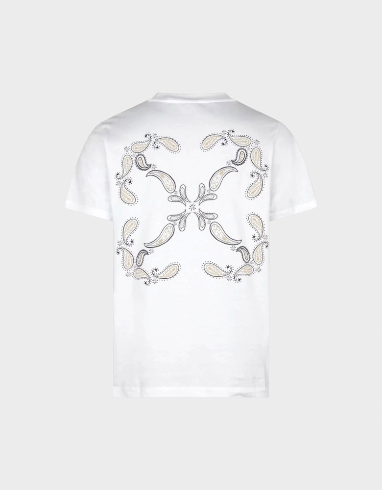 Bandana Arrow Slim-Fit Cotton T-Shirt White