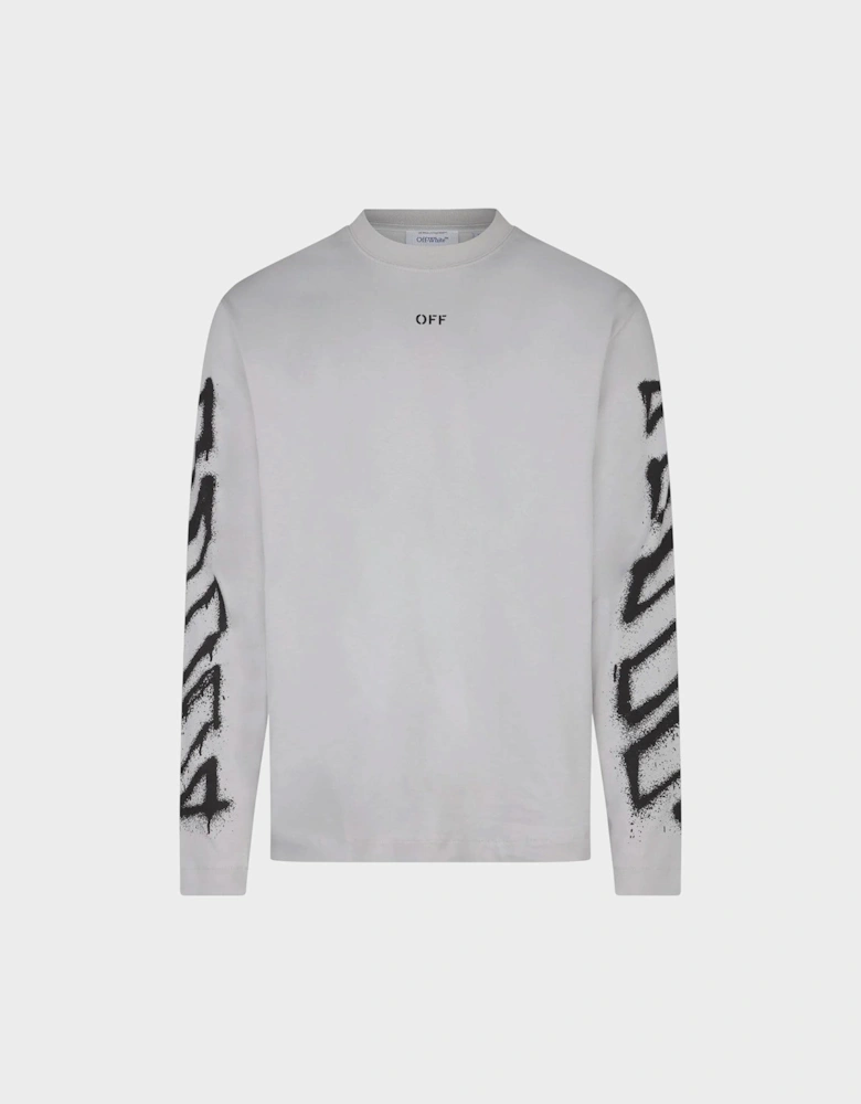 Off Spray Can Arrow Skate Long Sleeve T Shirt Light Stone