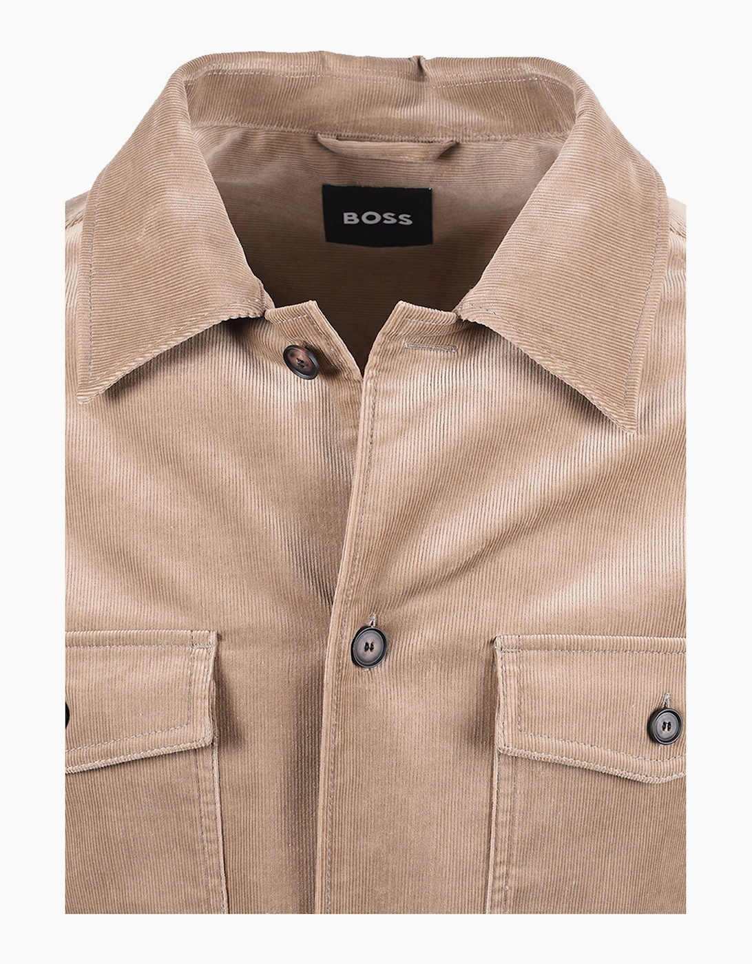 Boss Black BOSS C CARPER CORDUROY OVERSHIRT OPEN BROWN