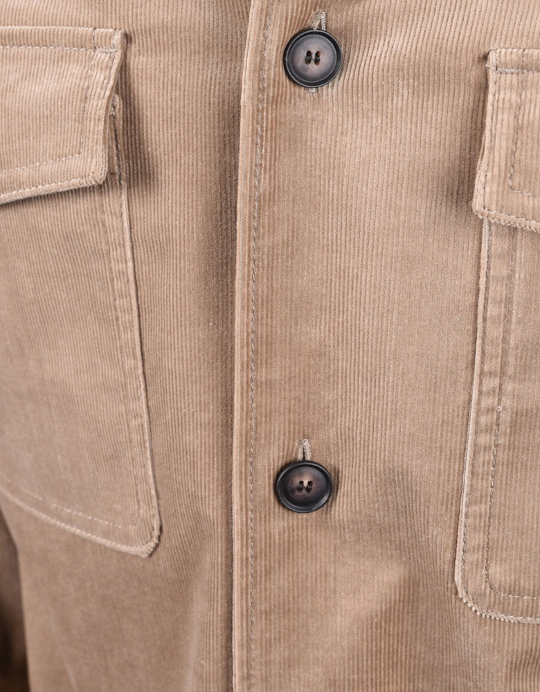 Boss Black BOSS C CARPER CORDUROY OVERSHIRT OPEN BROWN