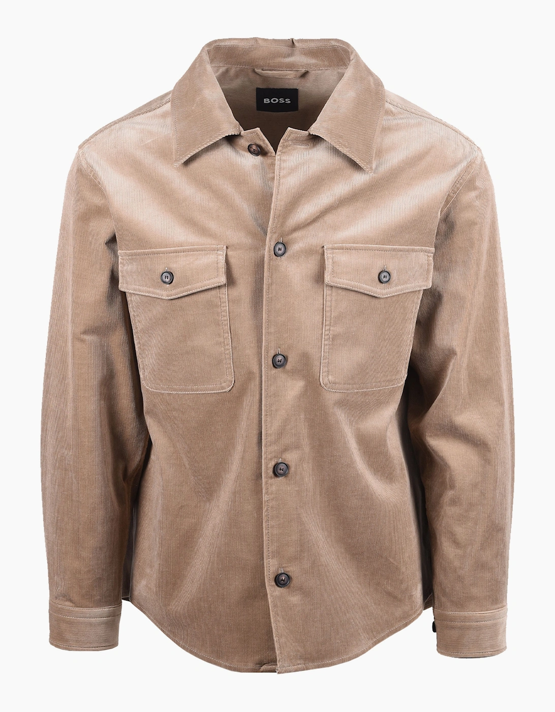Boss Black BOSS C CARPER CORDUROY OVERSHIRT OPEN BROWN