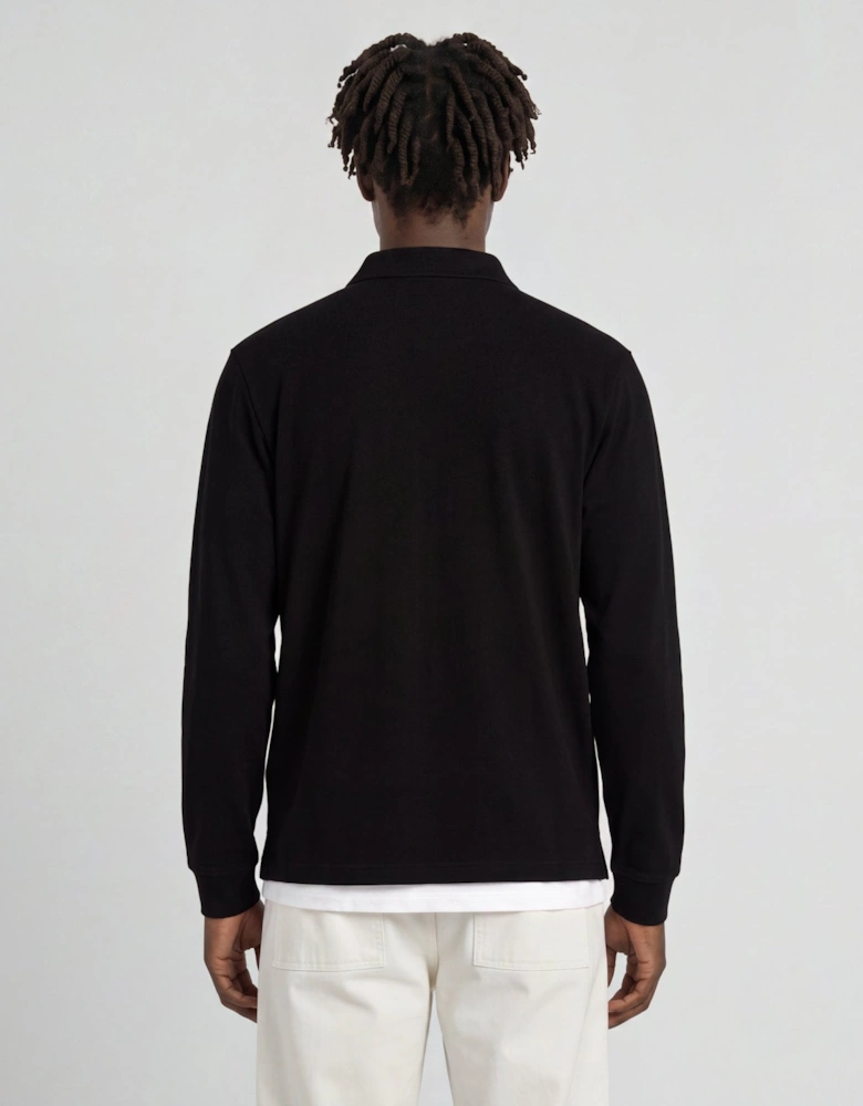 Long Sleeve Cotton Polo Shirt