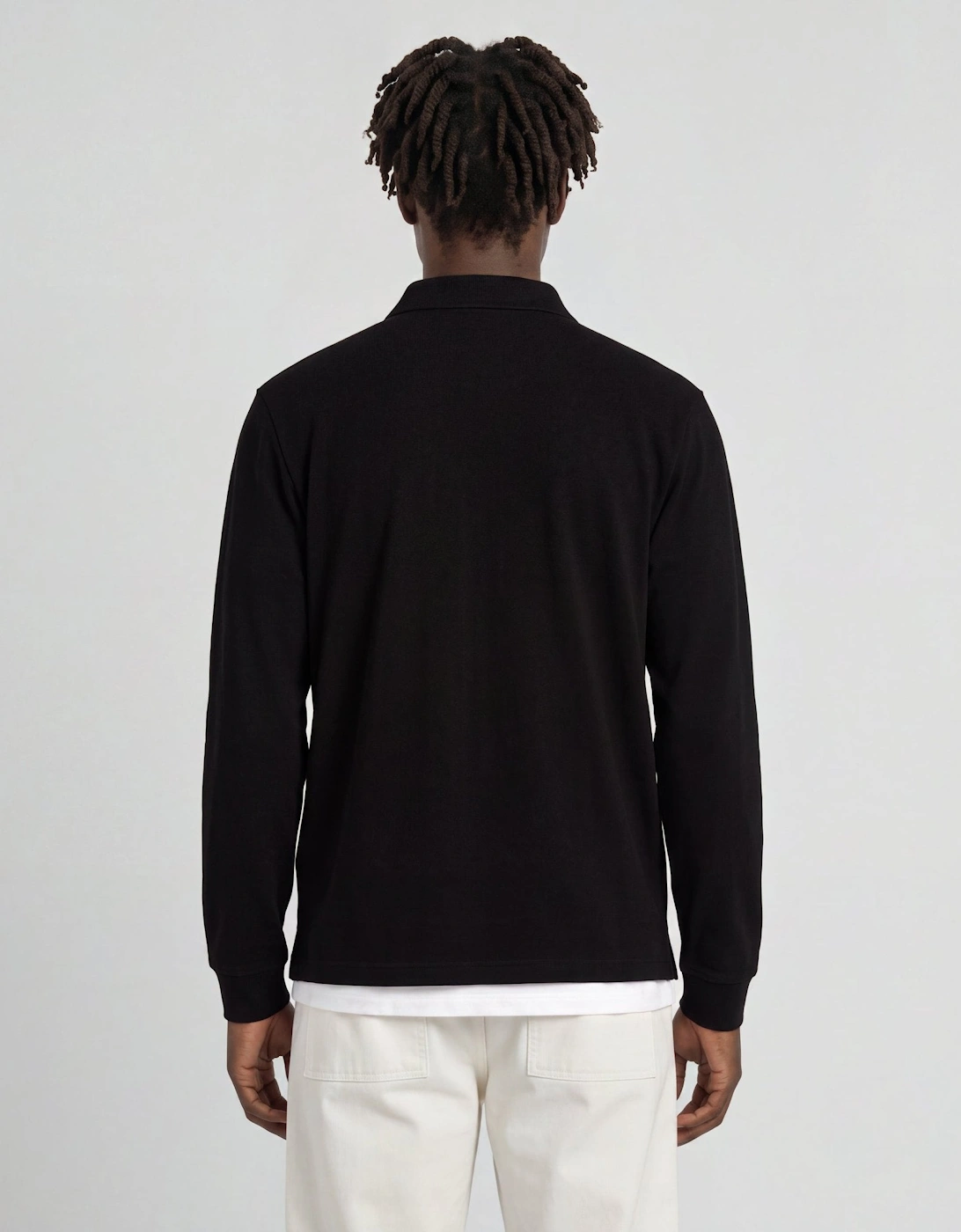 Long Sleeve Cotton Polo Shirt