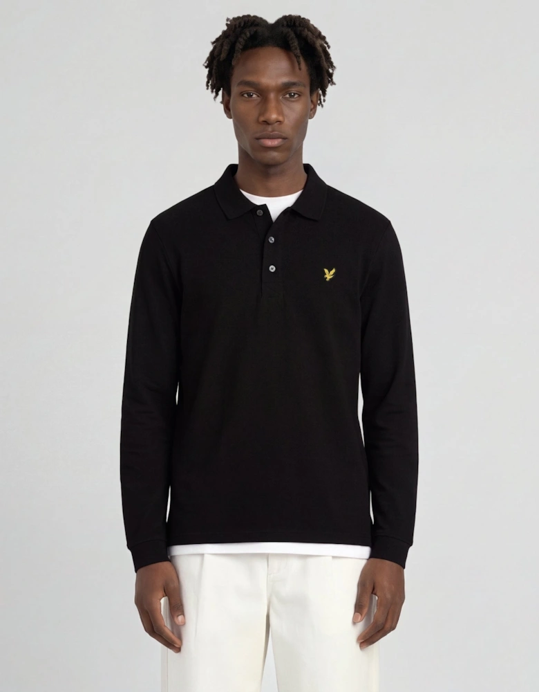 Long Sleeve Cotton Polo Shirt