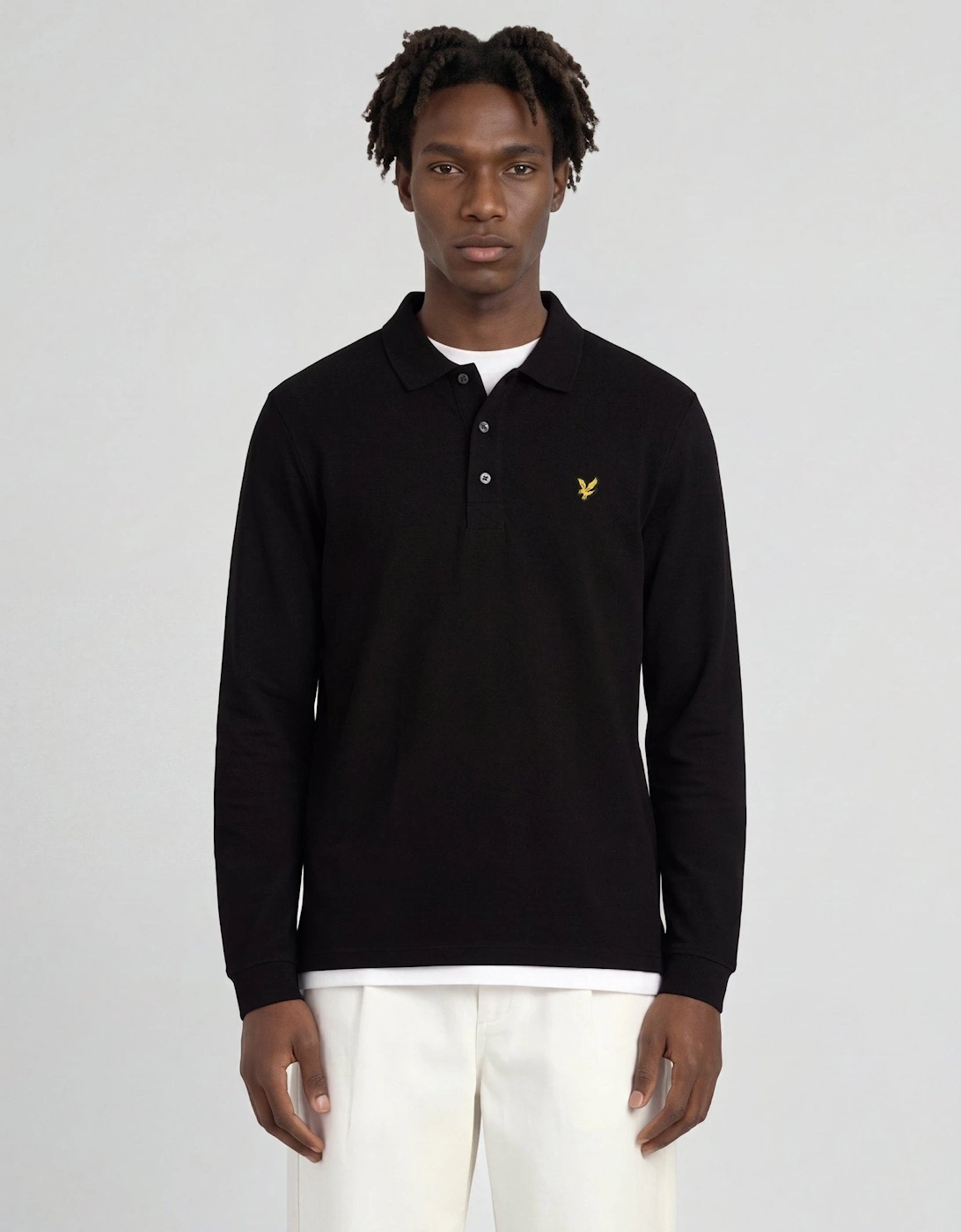 Long Sleeve Cotton Polo Shirt