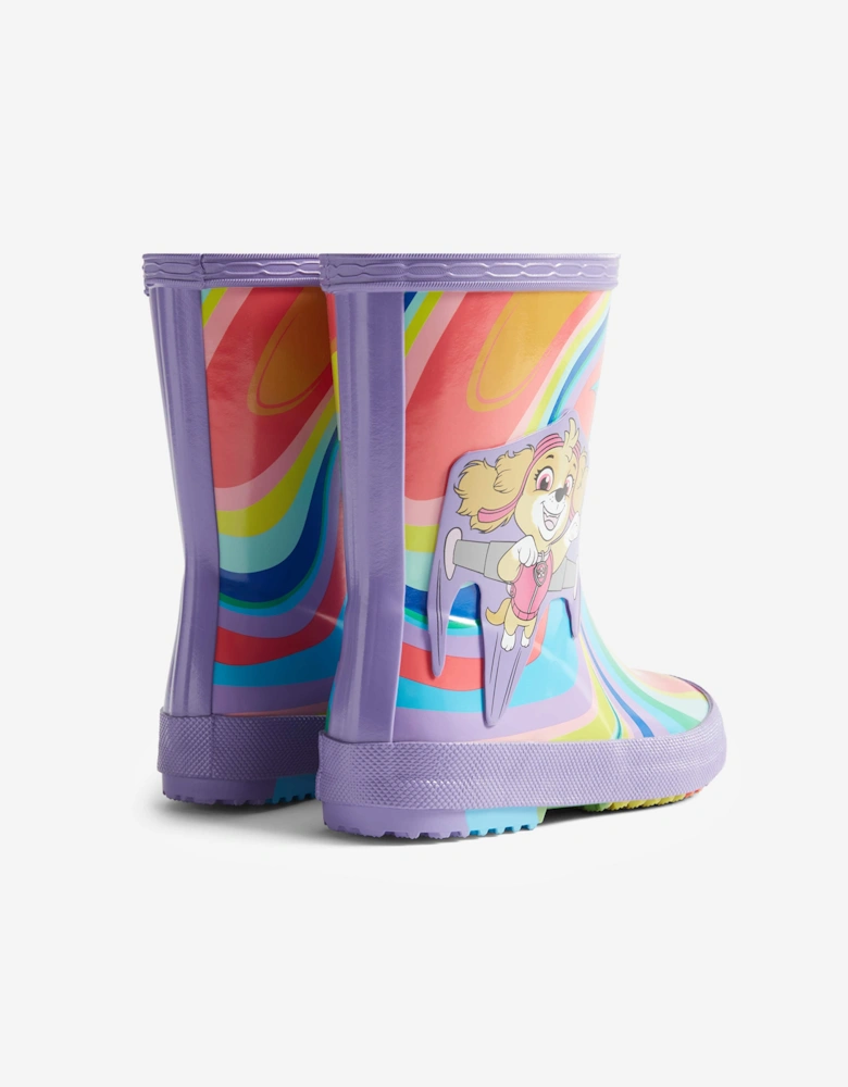 Hunter Girls Paw Patrol Skye Wellington Boots in Purple