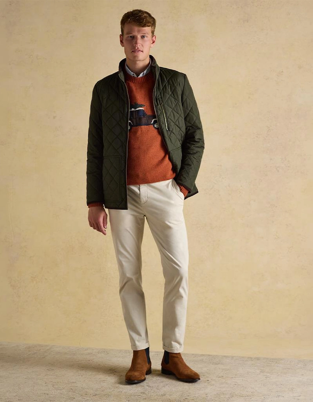 Joules MAYNARD Mens Quilted Jacket Green