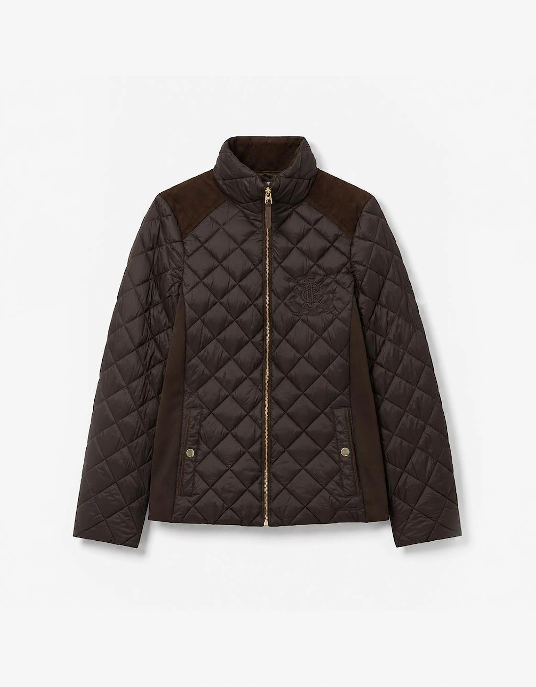 Joules BRAEMAR LUXE Womens Quilted Jackets Chocolate Brown