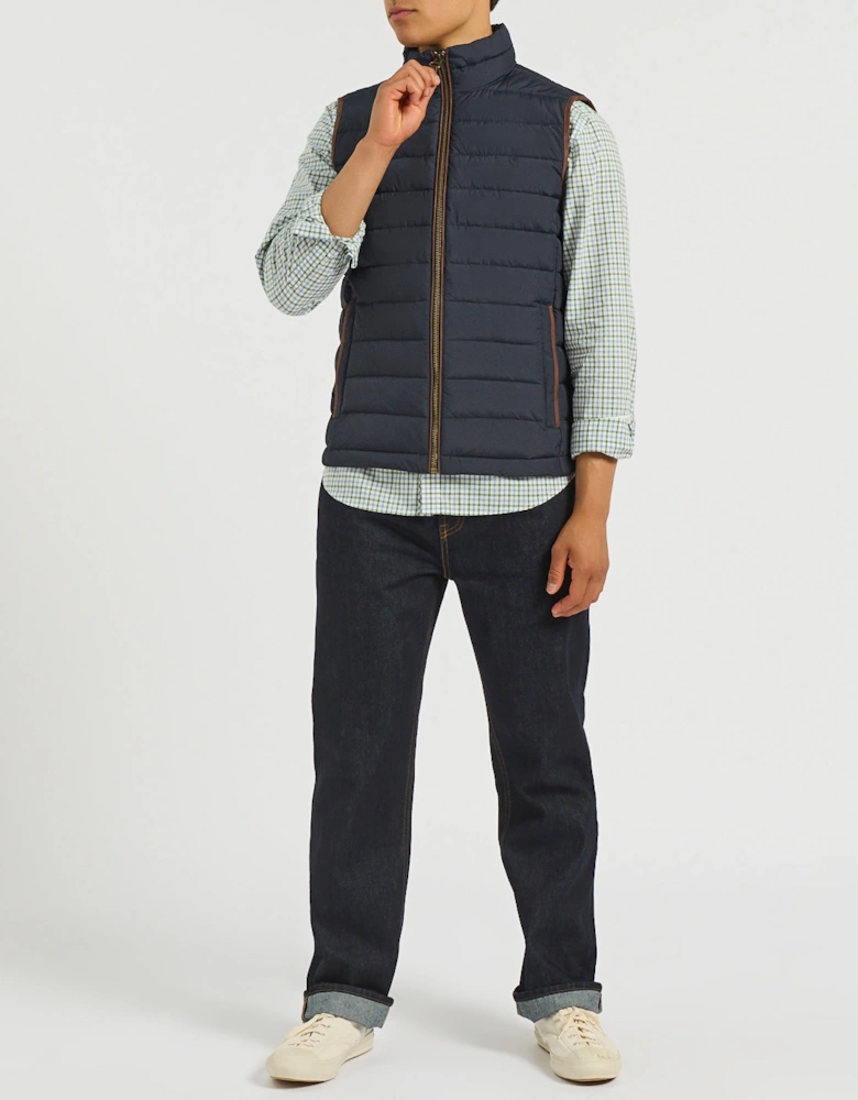 Joules HERITAGE PADDED Mens Gilets Navy