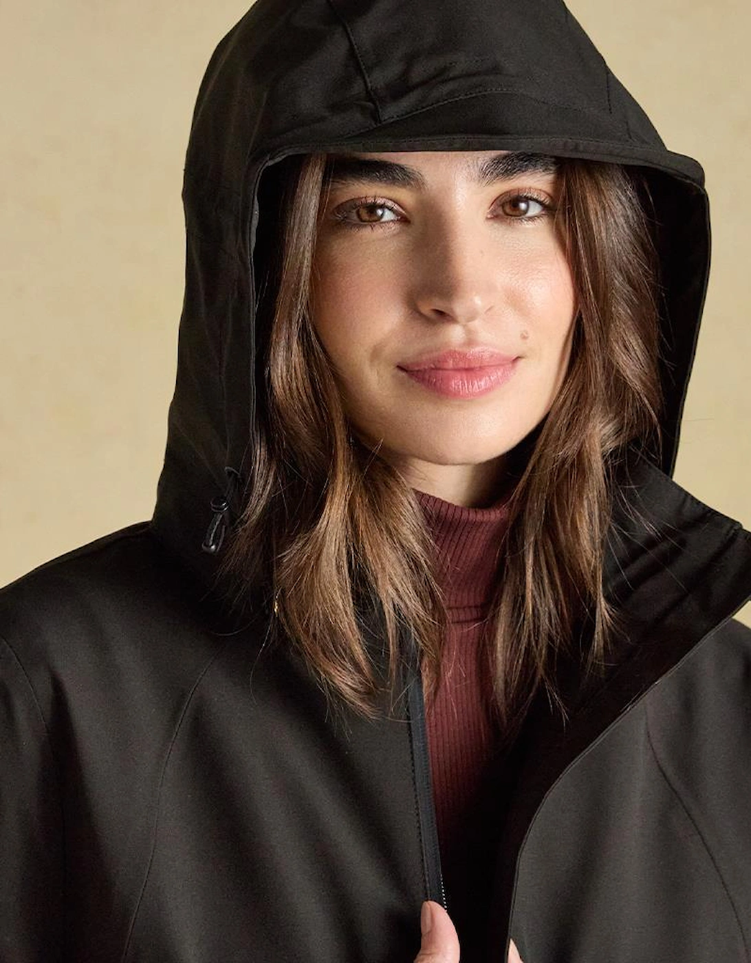 Joules RAINAWAY Womens Waterproof Rain Coat Black