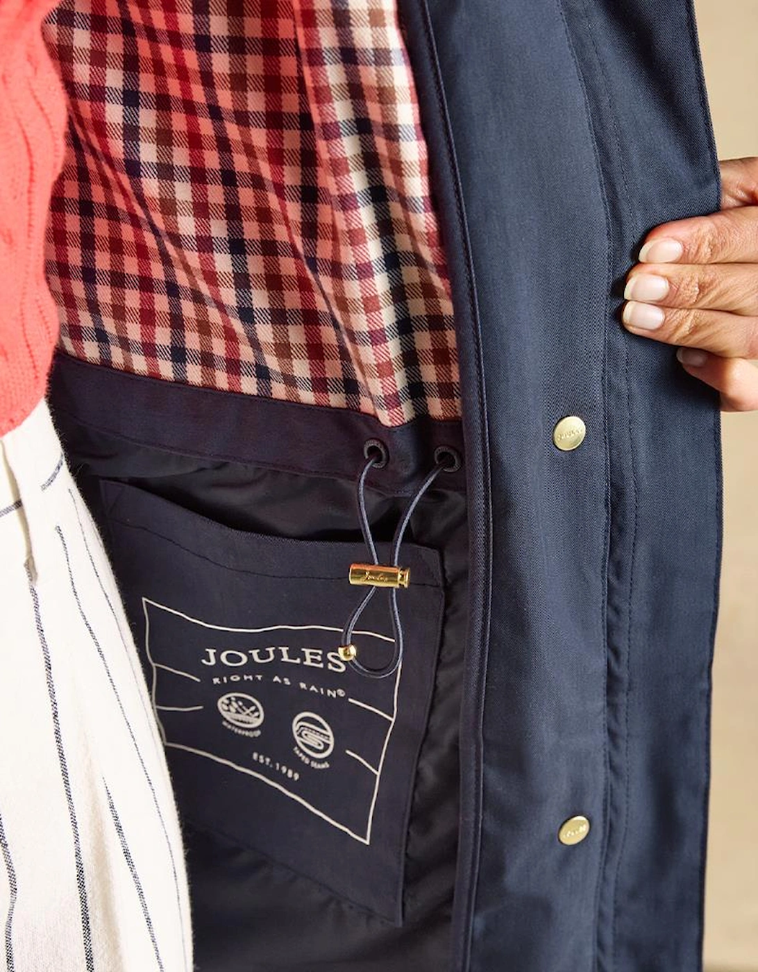 Joules PORTWELL Womens Rain Coat Navy