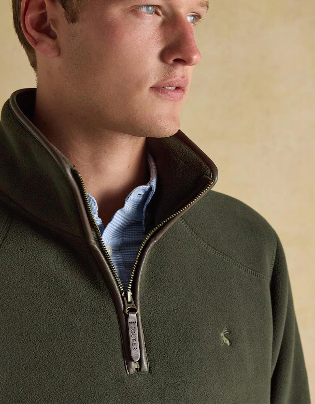 Joules HERITAGE 1/4 ZIP Mens Fleece Top Dark Green