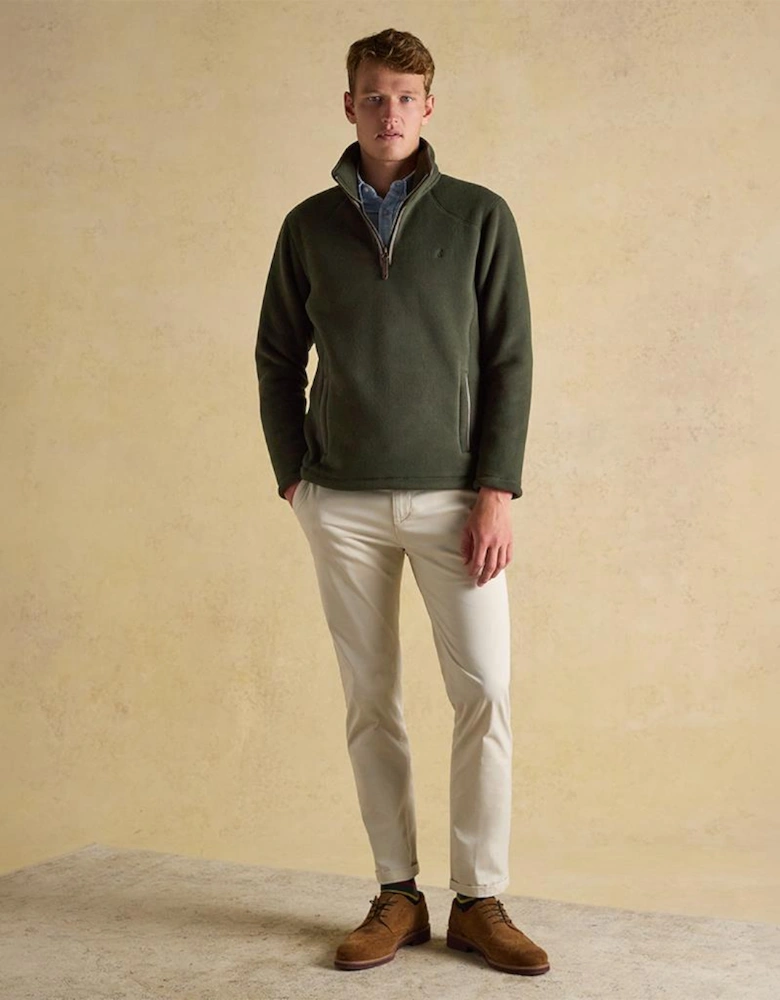 Joules HERITAGE 1/4 ZIP Mens Fleece Top Dark Green