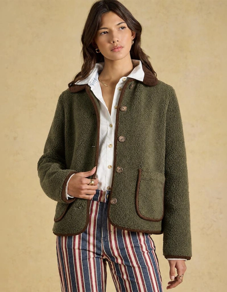 Joules SADIE SHORT Womens Track Jackets Khaki Green