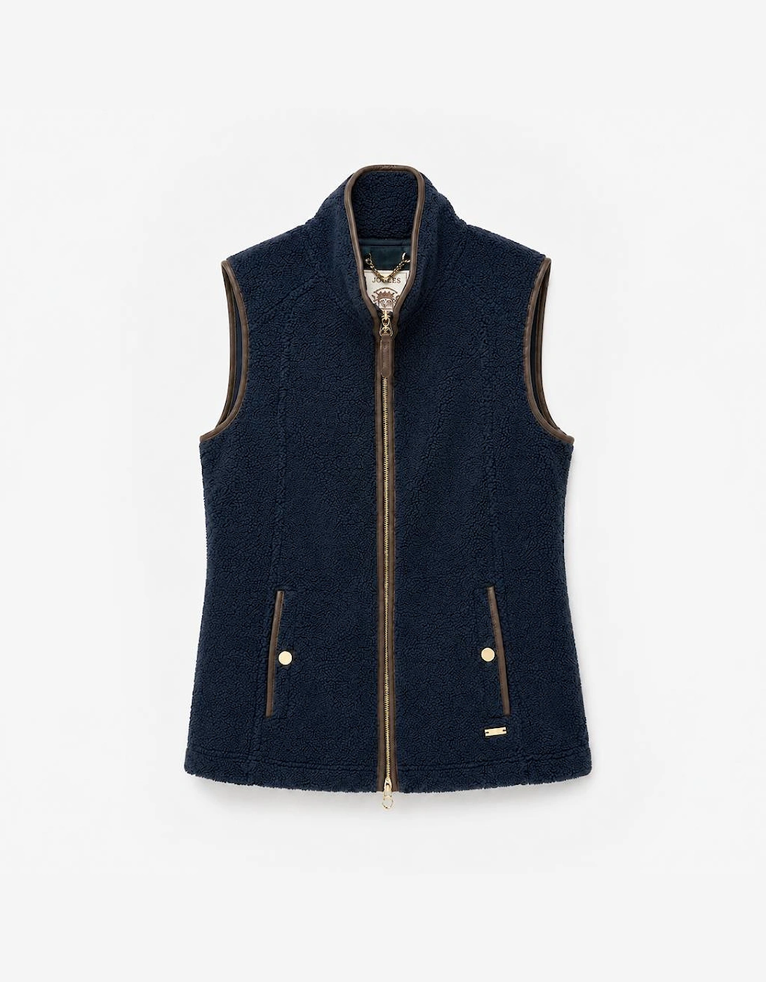 Joules Women's Blue Borg Heritage Gilets Navy - Size 14