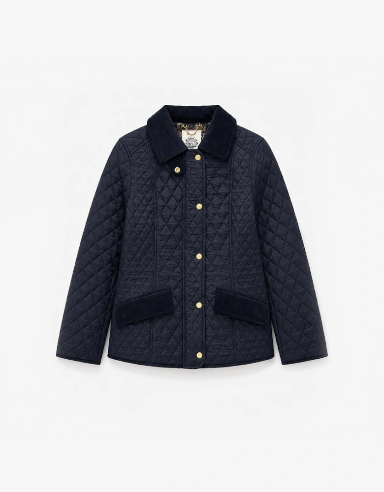 Joules HIGHCLERE Womens Quilted Jackets Navy