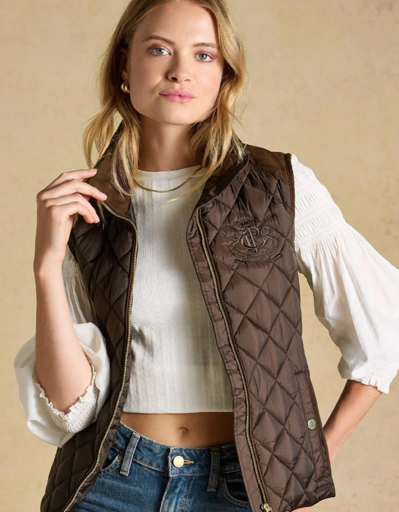 Joules BRAEMAR LUXE Womens Gilets Chocolate Brown