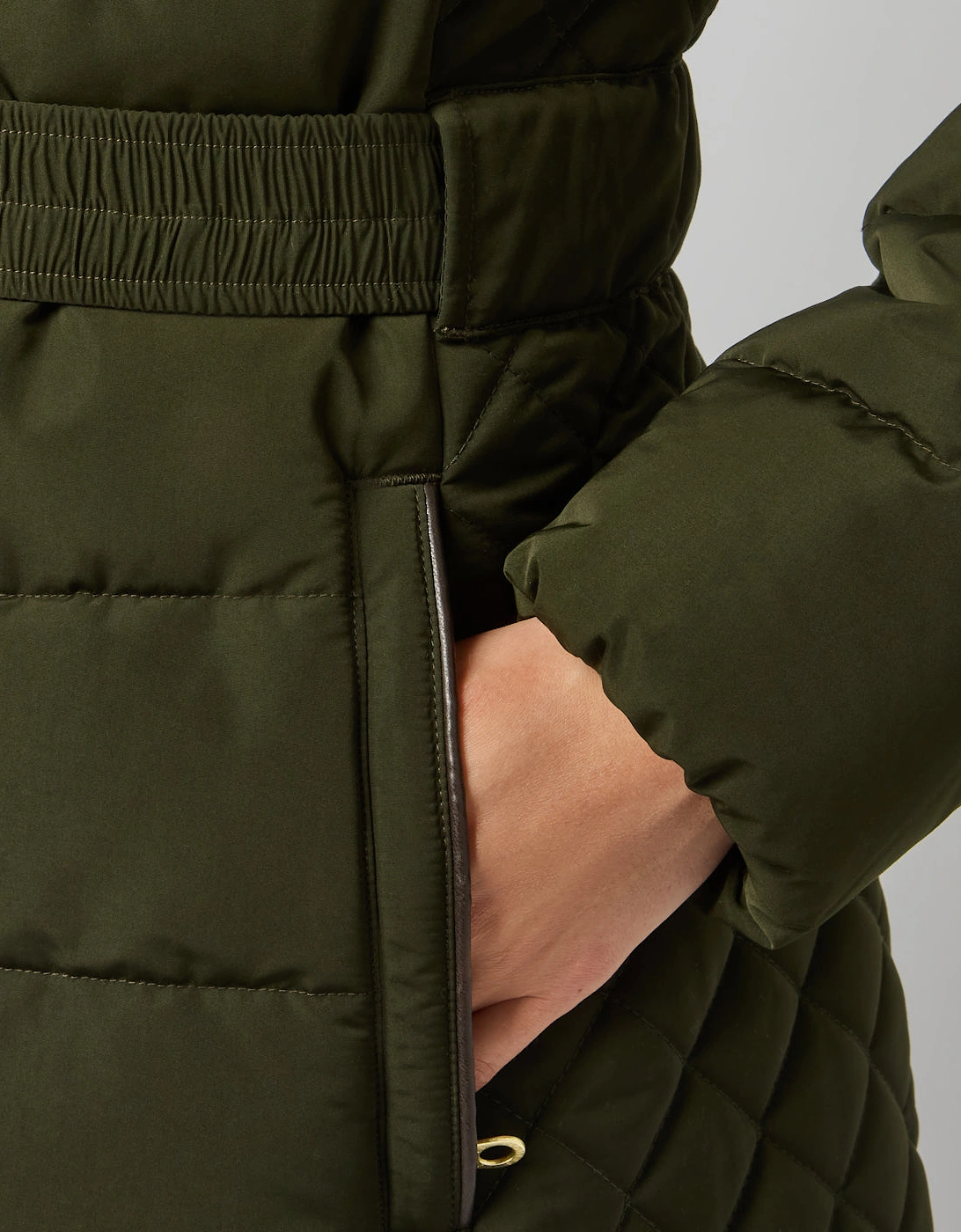 Joules ASPEN LONG Womens Longline Jackets Dark Green