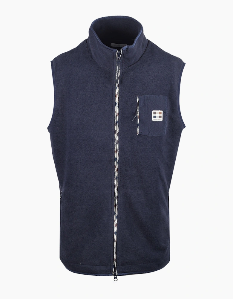 AQUASCUTUM POLAR FLEECE GILET NAVY