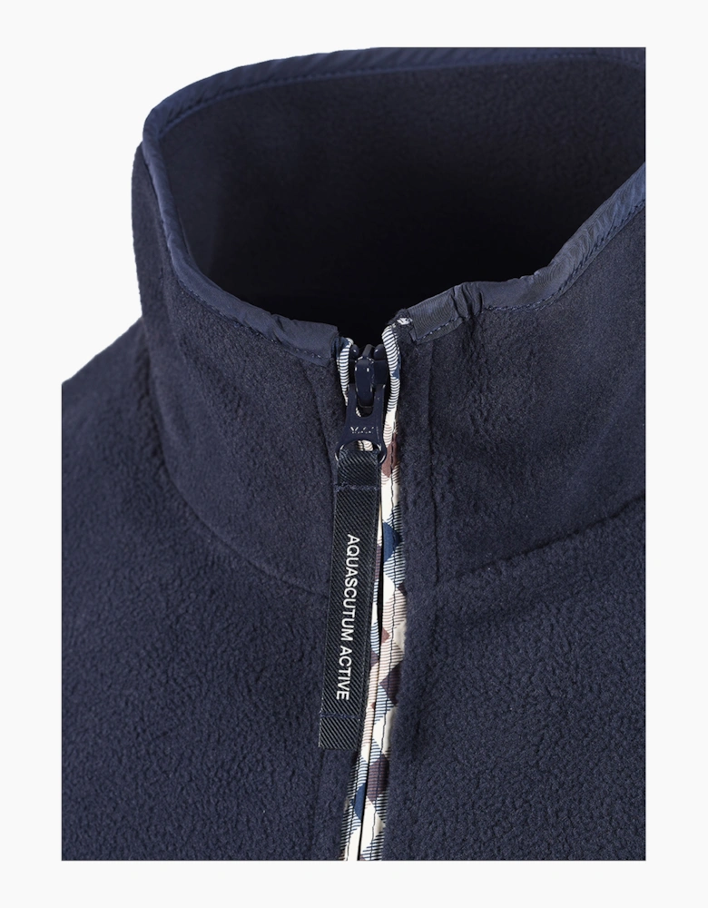 AQUASCUTUM POLAR FLEECE GILET NAVY