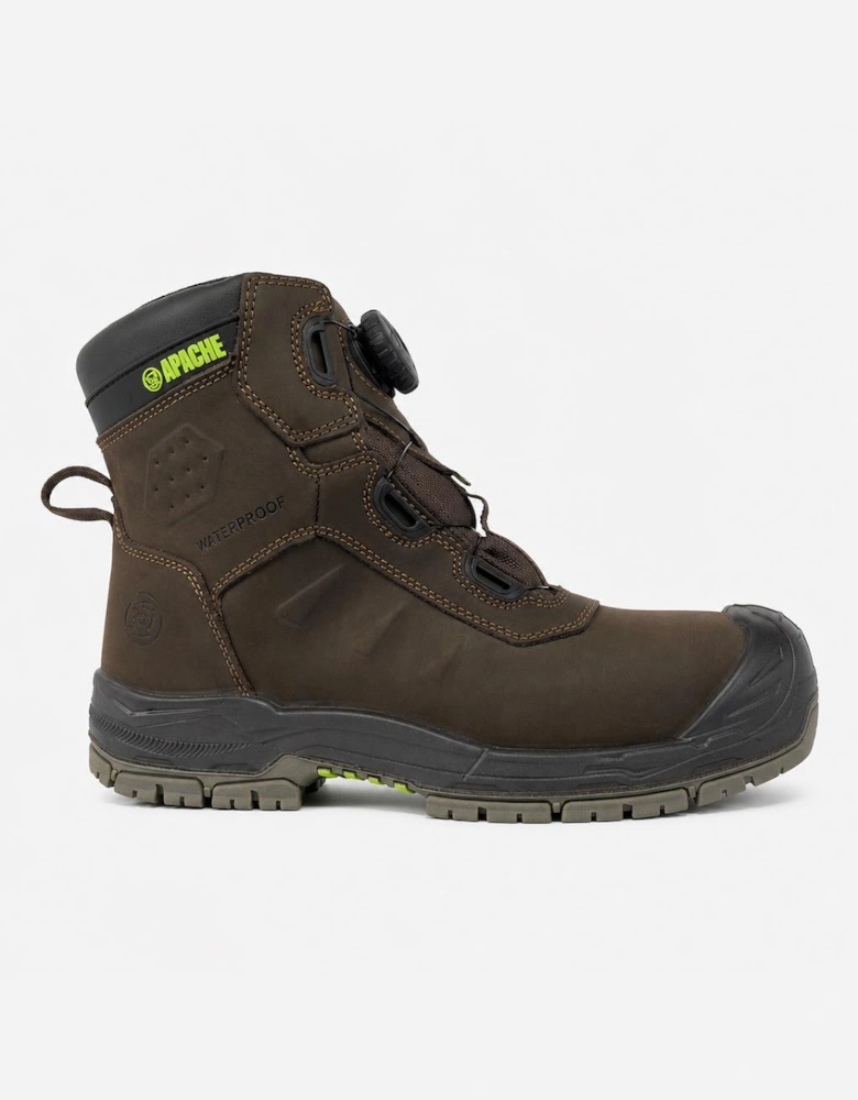 Apache CHURCHILL Unisex Waterproof Composite Toe Safety Boots Brown