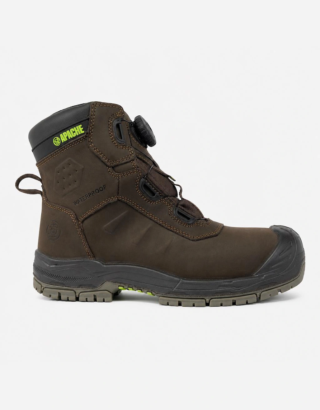 Apache CHURCHILL Unisex Waterproof Composite Toe Safety Boots Brown
