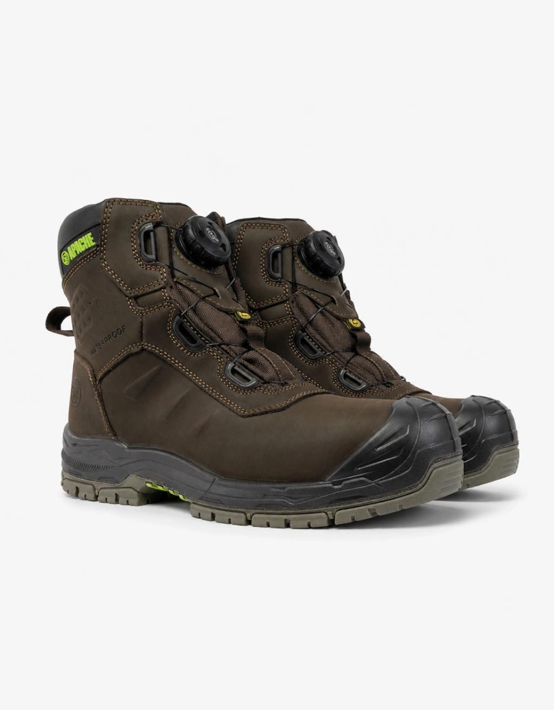 Apache CHURCHILL Unisex Waterproof Composite Toe Safety Boots Brown