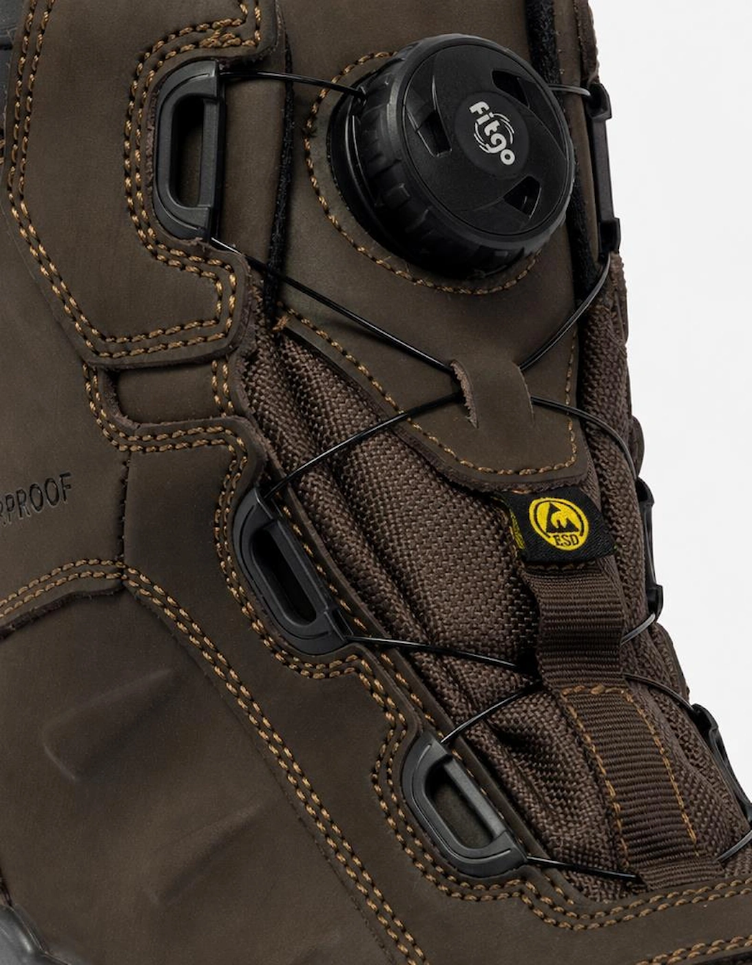 Apache CHURCHILL Unisex Waterproof Composite Toe Safety Boots Brown