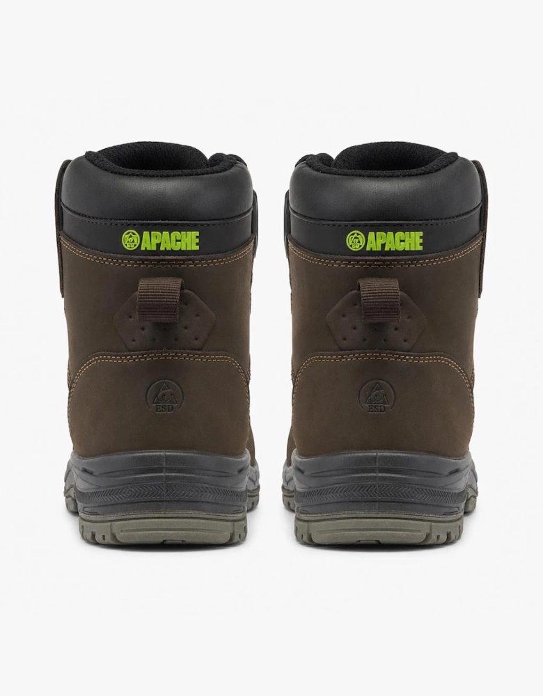 Apache CHURCHILL Unisex Waterproof Composite Toe Safety Boots Brown