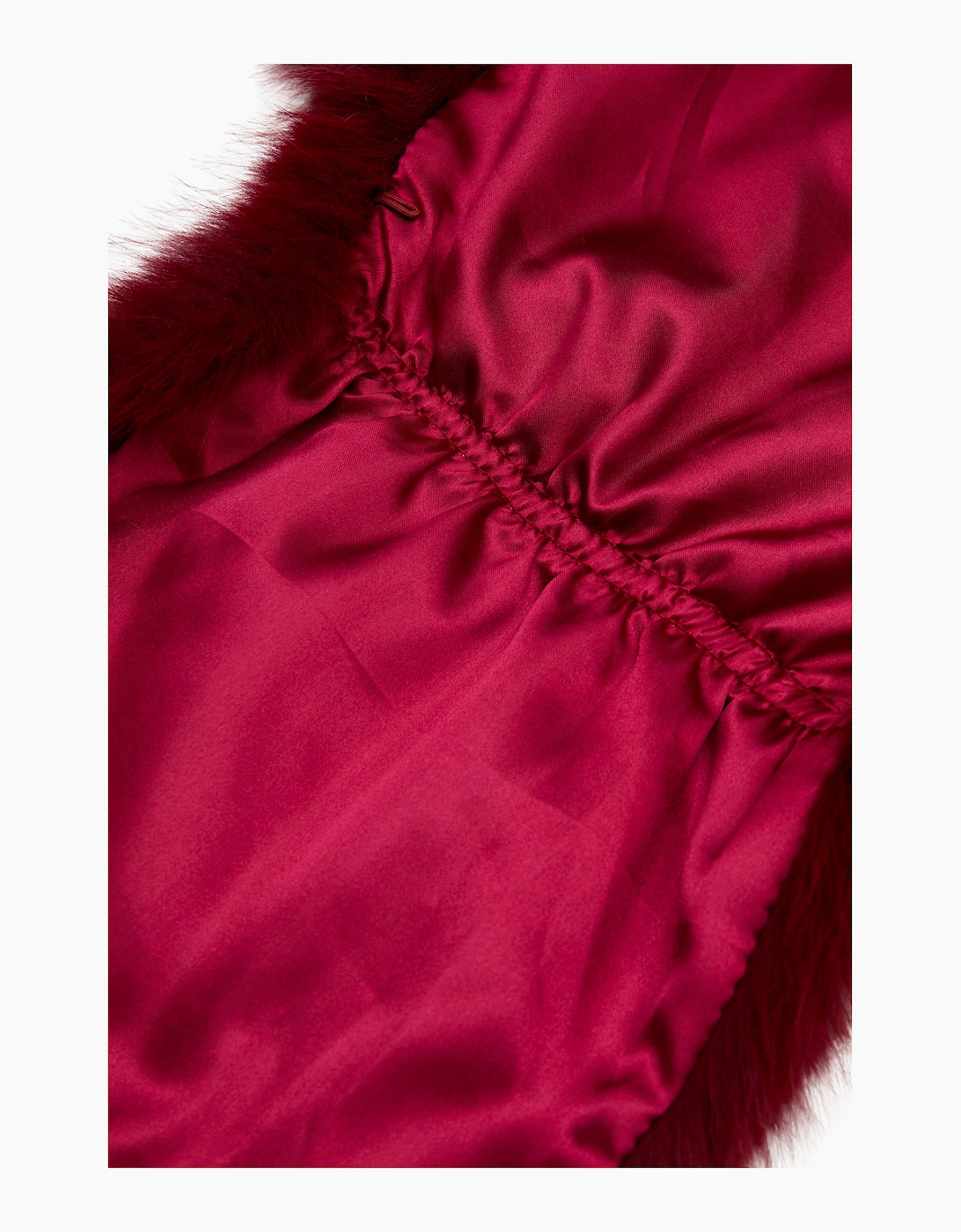 Burgundy Faux Fur Wrap
