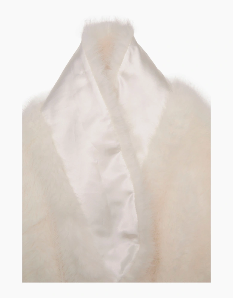 Cream Faux Fur Wrap