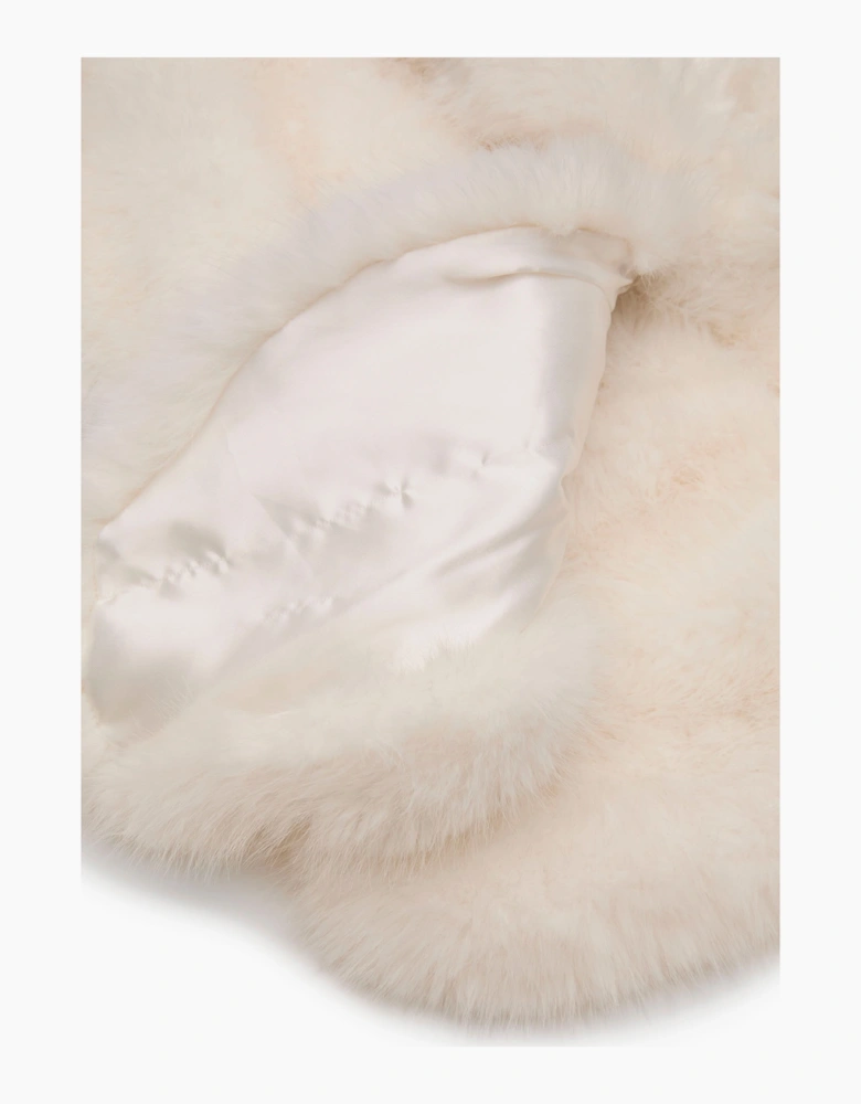 Cream Faux Fur Wrap