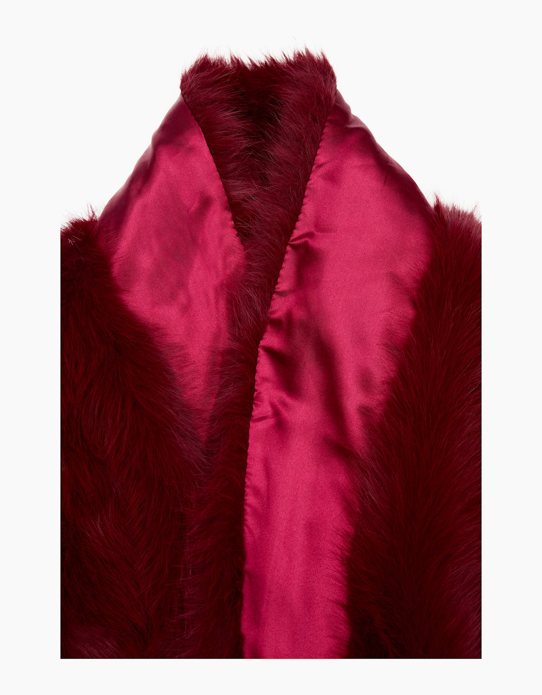 Burgundy Faux Fur Wrap