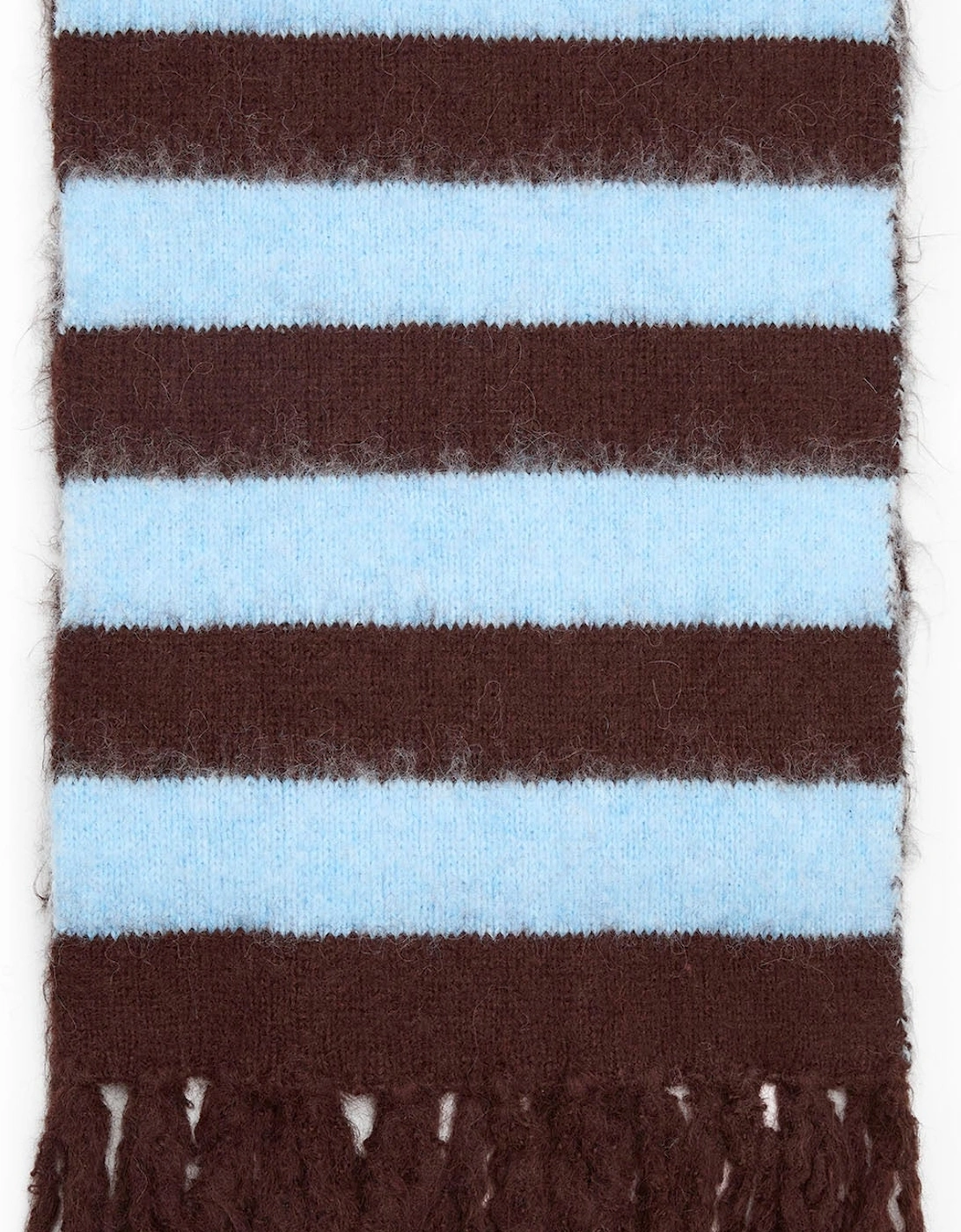 Teal & Brown Stripe Blanket Scarf