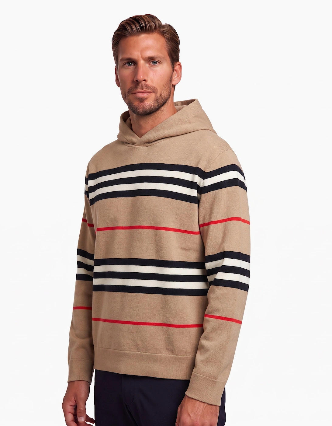 Burberry 'Sandby' Check Hoodie Archive Beige
