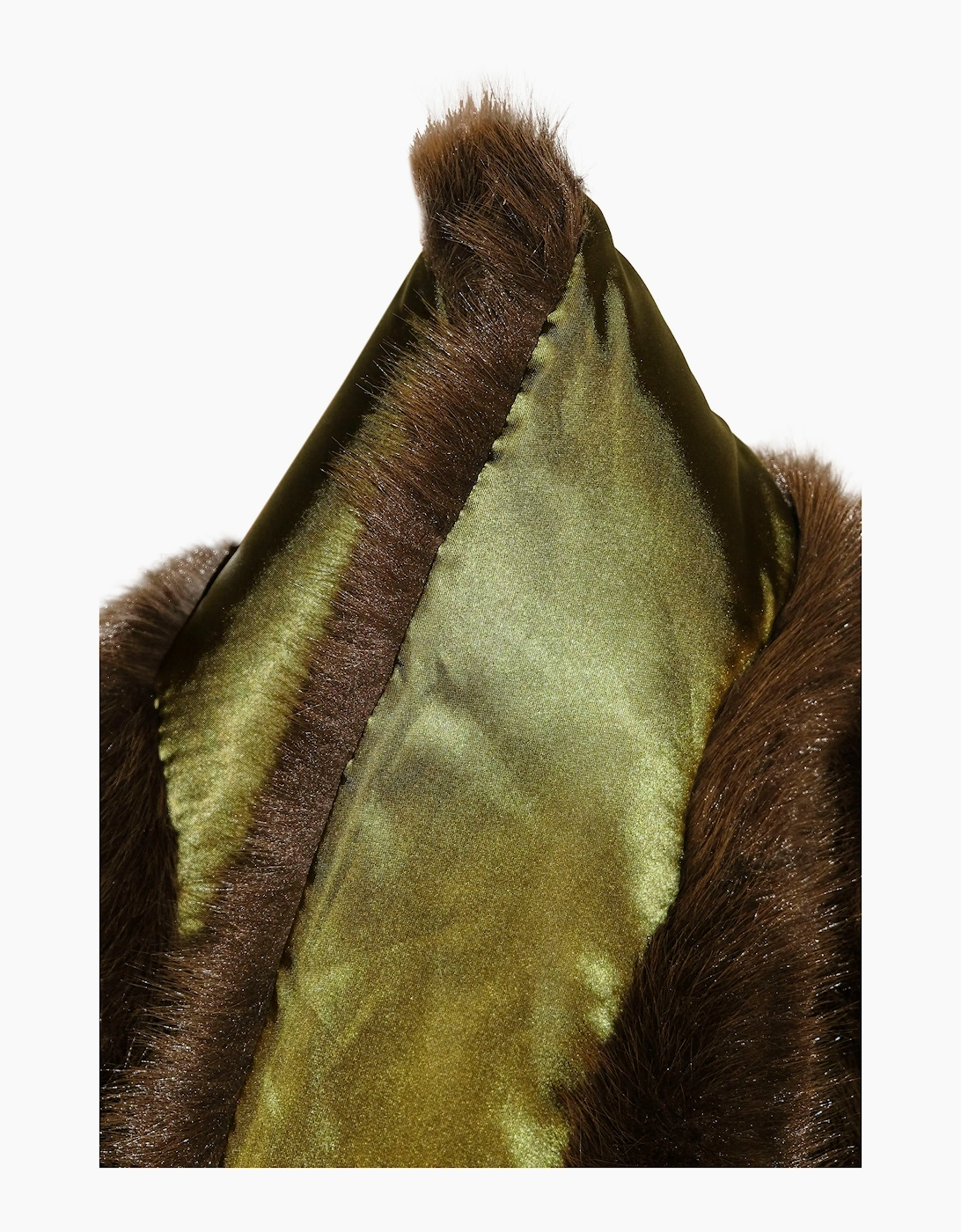 Khaki Green Faux Fur Wrap