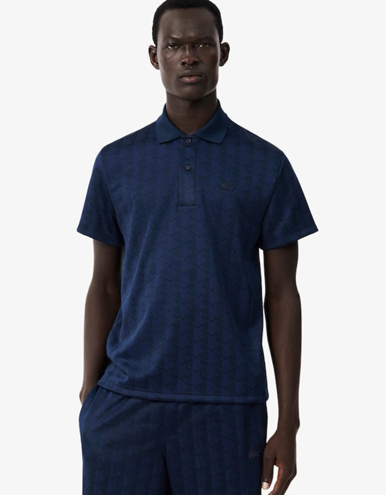 Lacoste Classic Fit Monogram Jacquard Polo Shirt