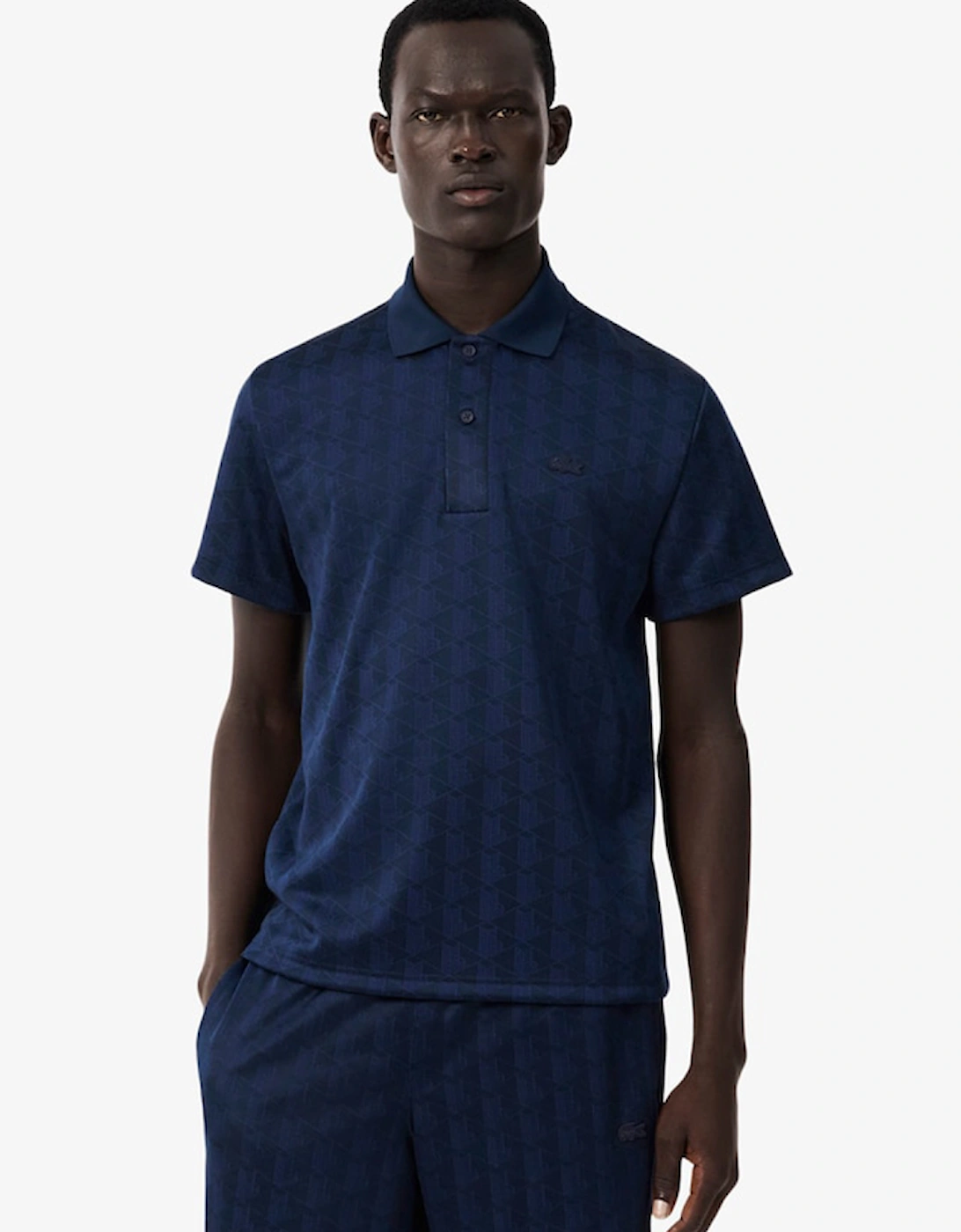 Lacoste Classic Fit Monogram Jacquard Polo Shirt