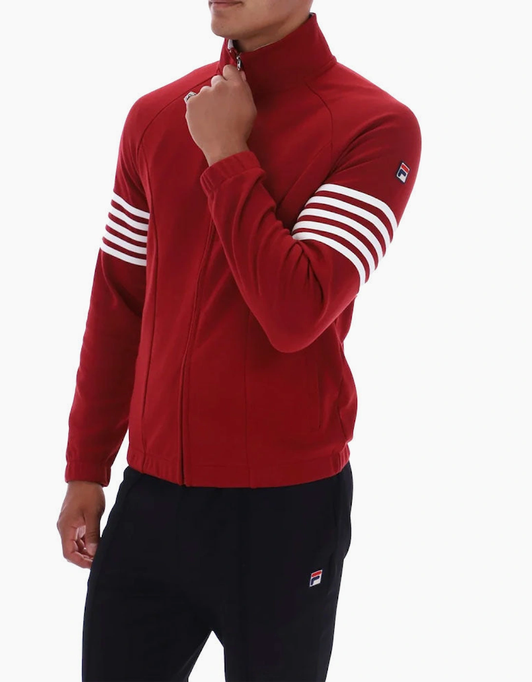 Fila Vintage Patrice Cut and Sew Track Jacket Bamboo Beige - Sun Dried Tomato / White