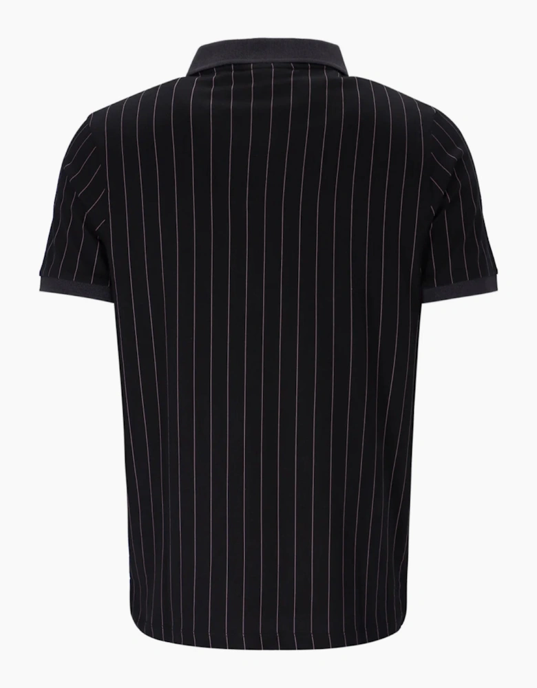 Fila BB1 Classic Striped Polo Shirt Black/Gardenia/Fig/Charcoal