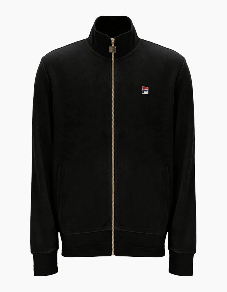 Fila Nero Velour Track Top Jacket Black