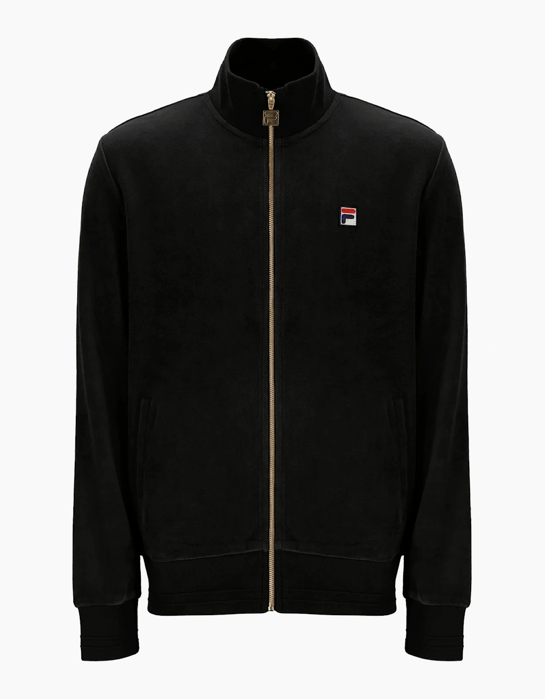 Fila Nero Velour Track Top Jacket Black