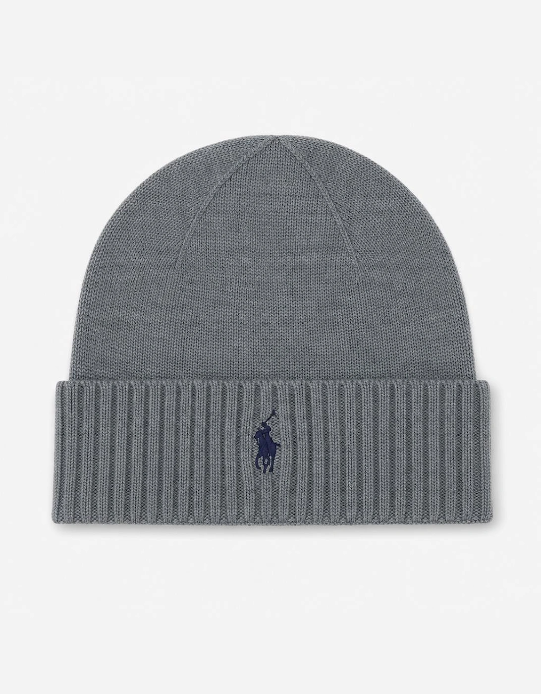 Polo Ralph Lauren Hat and Scarf Set Mens Beanie Fawn Grey Heather