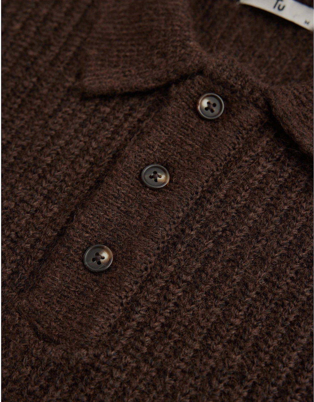 Mens Sweat Wool Blend Long Sleeve Polo Regular Fit Jumper Chunky Knitted Sweater