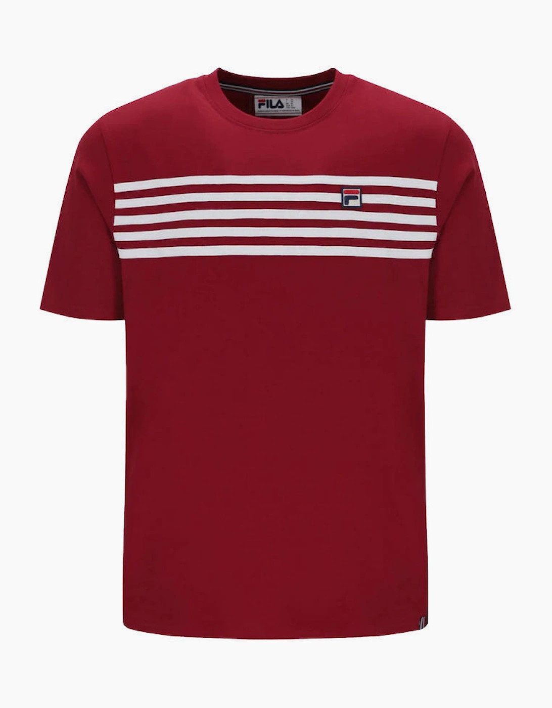 Fila Vintage Hanford Cut and Sew T-Shirt Bamboo Badge - Sun Dried Tomato / White