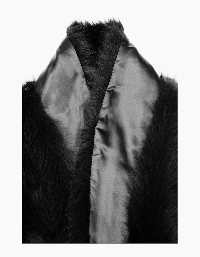 Black Faux Fur Wrap